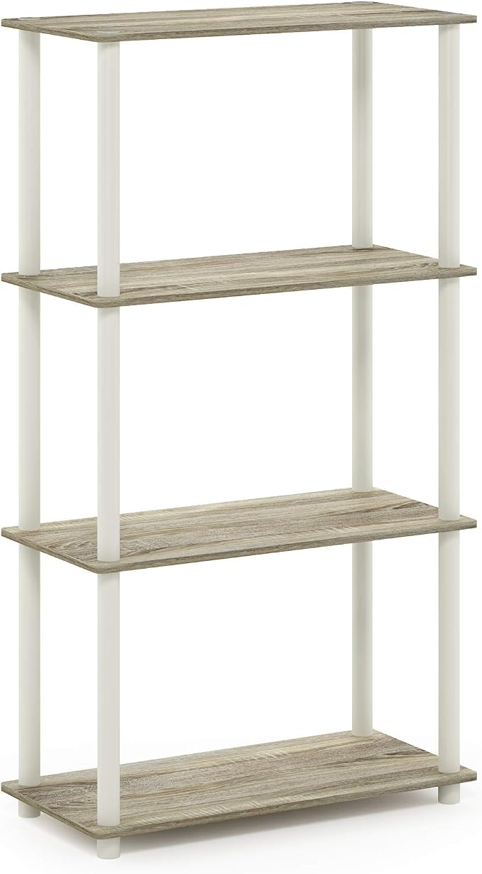 Furinno Turn-N-Tube 4-Tier Multipurpose Shelf Display Rack, Round Tubes - Image 7