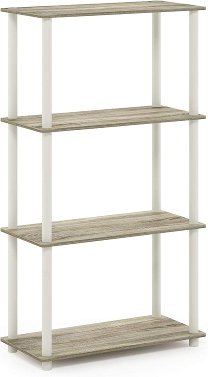 Furinno Turn-N-Tube 4-Tier Multipurpose Shelf Display Rack, Round Tubes - Image 7