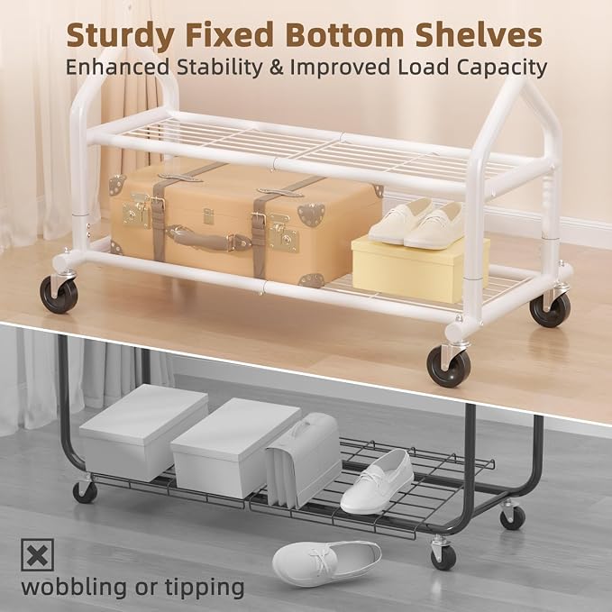 EAGMAK Heavy Duty Clothes Rack Load 556 LBS, Rolling Clothing Rack - Image 7