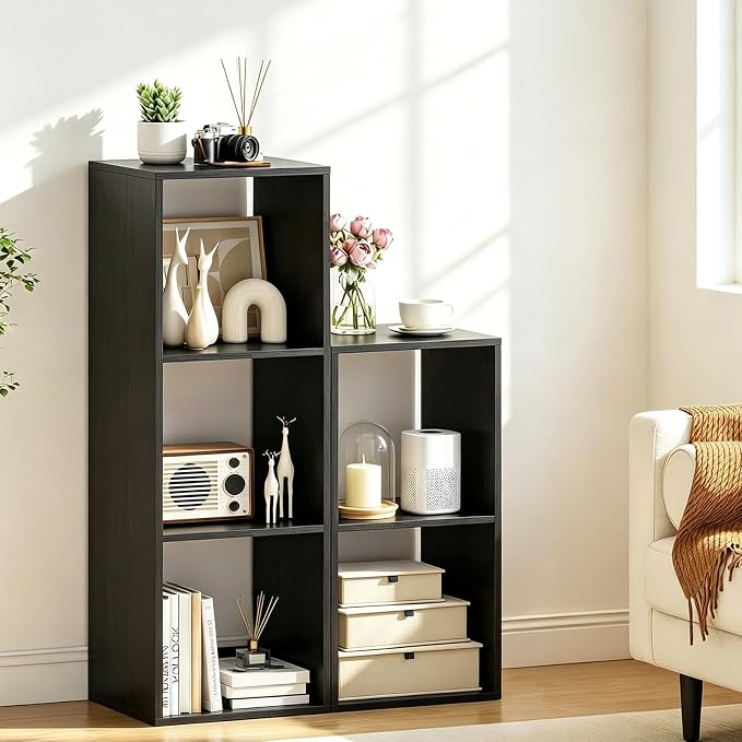 POWERSTONE 2 Cube Storage Organizer, 2 Tier Cubby Bookshelf Freestanding - Image 9