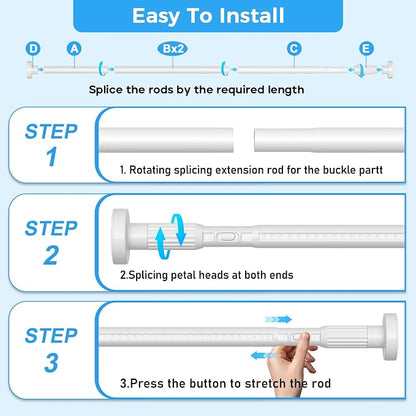 AIZESI 41-165 Inch Heavy Duty Tension Curtain Rod - Image 8
