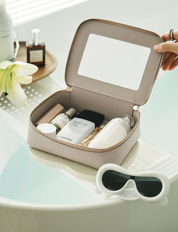 Popvibe Clear Makeup Bag Travel Cosmetic Case Transparent Toiletry Bag - Image 7