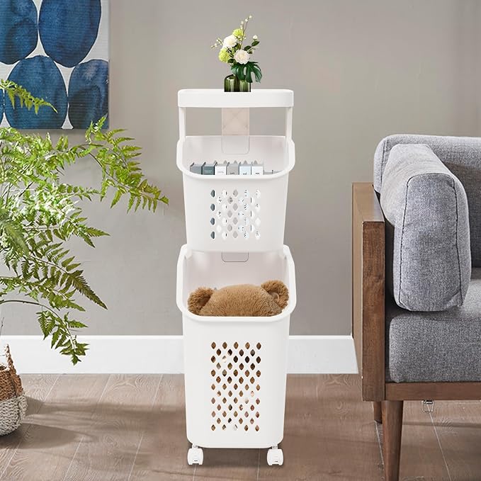 2-Tier Laundry Hamper Sorter - Image 7