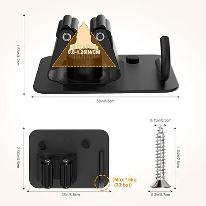 4 Pack Stainless Steel Broom Holder Wall Mount - Image 4