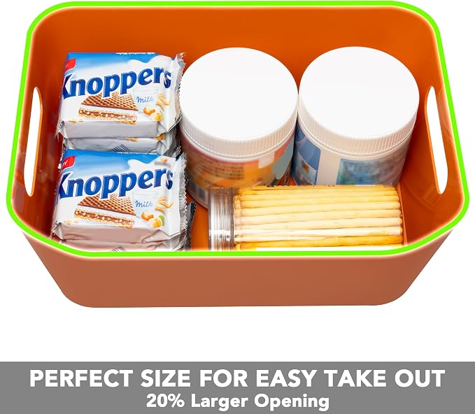 Tiawudi 12 Pack 4.5L Storage Bins, Plastic Storage Baskets - Image 7