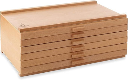 7 Elements 6 Drawer Wooden Artist Storage Supply Box - Image 4