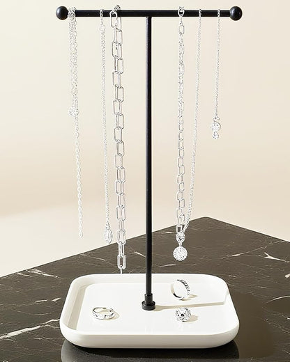 VROOMIUM Necklace Holder- Ceramic Base 1ft Height Jewelry Organizer Stand by VROOMIUM-BETTERDESIGN