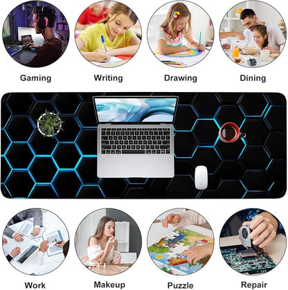 Gaming Mouse Pad – Large Extended Desk Mat 31.5 x 11.8 in– Futuristic Black - Image 9