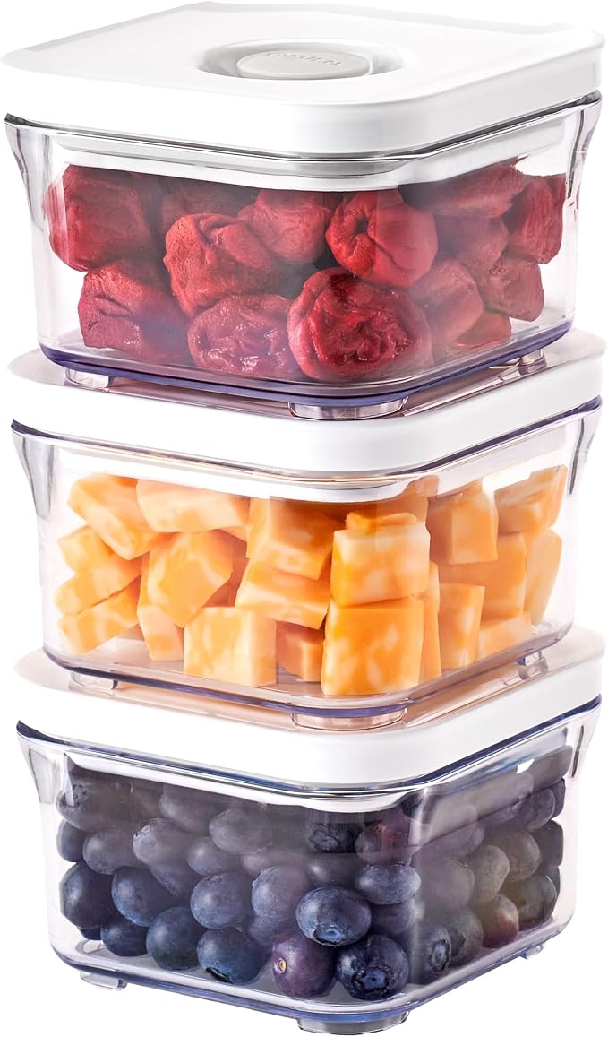 VAKUEN Premium Airtight Food Storage Containers, Mini Square 3pc/set, Smart - Image 8
