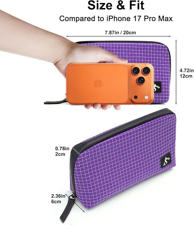simtoper Small Electronics Organizer Travel Case – Slim Travel Cable Pouch - Image 2