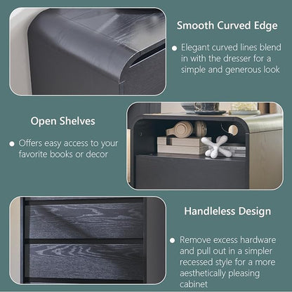 25" Tall Modern Nightstand - Image 5