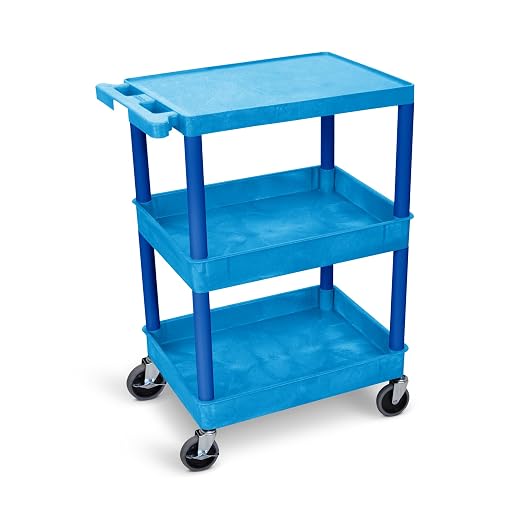 FSE 373-BUSTC211BU Flat Top and Tub Middle/Bottom Shelf Cart - Image 2
