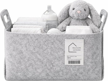 Collapsible Felt GREY Storage Basket by Unknown