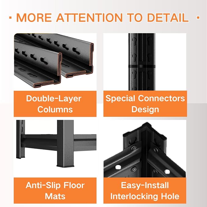 Garage Shelving, Heavy Duty Storage Shelves, Adjustable Boltless Units | Metal - Image 3