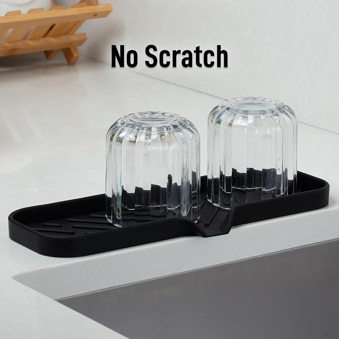 Zulay Kitchen Large Silicone Sponge Holder – Flexible Sink Organizer Tray - Image 7