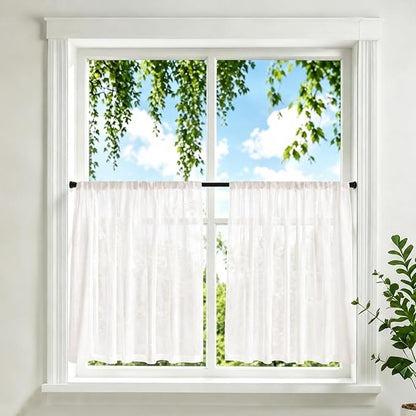4 Pack Small Tension Curtain Rod, Short Adjustable Extendable | Spring Loaded - Image 2