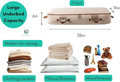 Under Bed Storage Bags 2 Pack - Image 2