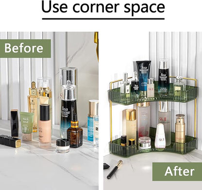 2-Tier Corner Bathroom Counter Organizer – Storage Shelf - Image 5