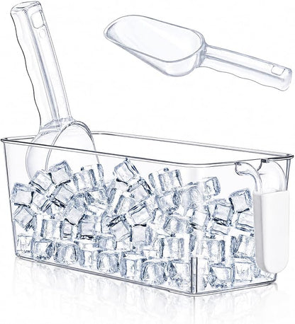 Havawish Clear Ice Bucket for Freezer Flexible Scoop Set Plastic Freezer Ice by Havawish
