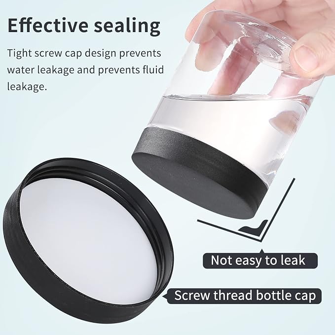 48PCS 8OZ Plastic Jars with Screw On Lids, Labels Refillable Empty Round Slime - Image 4