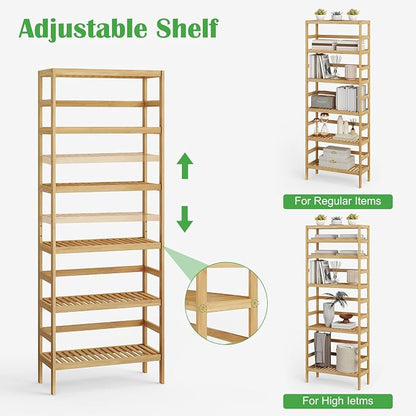 Bamboo Rack, Adjustable Bamboo Shelf, Bathroom Living Room - Image 4