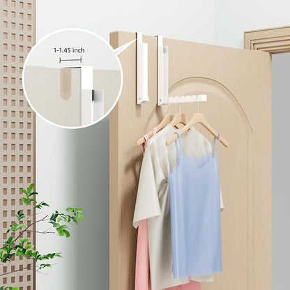 Over The Door Hanger Folding Clothes Drying Rack, Folding Hanging Coat Rack - Image 2