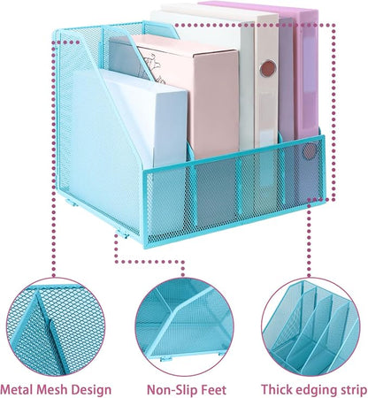 Desk Organizers, Metal Magazine File Holder - Image 3