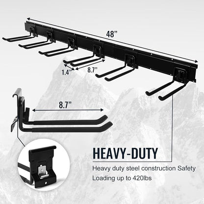 Garage Organization Wall Mount, 32inch Garden Tool Organizer - Image 3