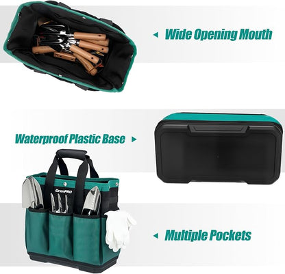 GrenPRO Garden Tool Bag Molded Bottom, Heavy Duty Tool Tote Toolbox - Image 4