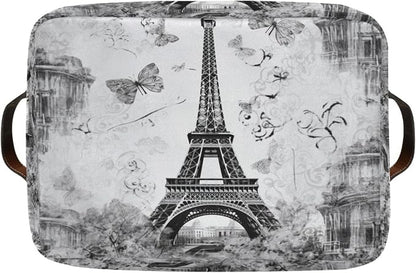 YETTASBIN Paris Eiffel Tower Storage Basket 1pc, Large Collapsible Toys Clothes - Image 9