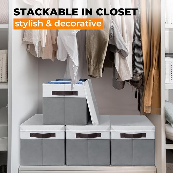 Criusia 8 Pack Closet Storage Bins - Image 3