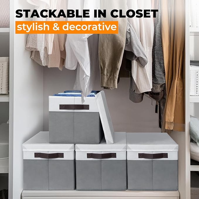 Large Closet Storage Baskets Bins - Image 3