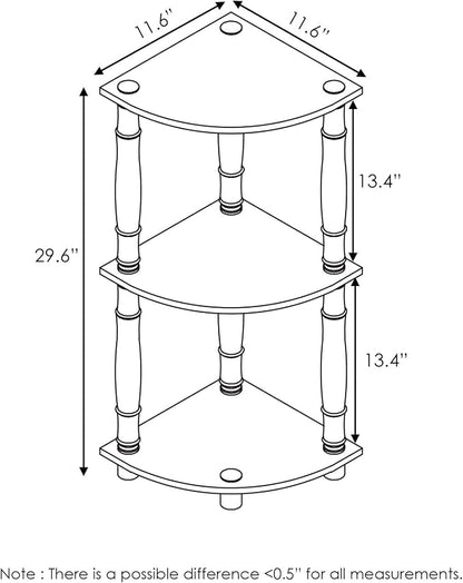 Furinno Turn-N-Tube 3-Tier Corner Display Rack Multipurpose Shelving Unit - Image 3