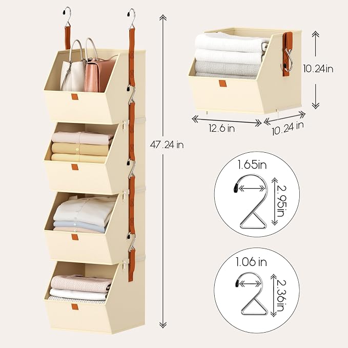 Hanging Closet Organizer 4 Tier - Image 7