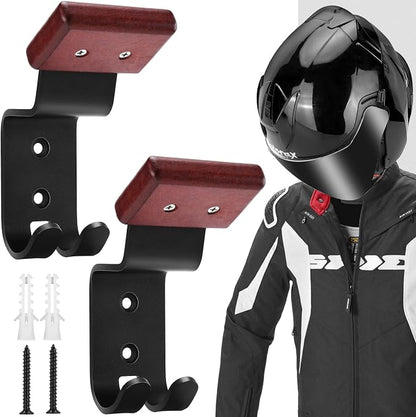 PAHTTO Motorcycle Helmet Holder 2 Pack, Helmet Rack Wall Mount by PAHTTO