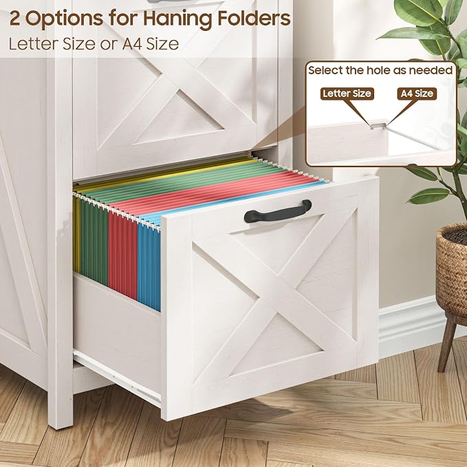 Farmhouse File Cabinet with 2 Drawers - Image 6
