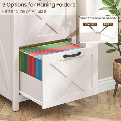 Farmhouse File Cabinet with 2 Drawers - Image 6