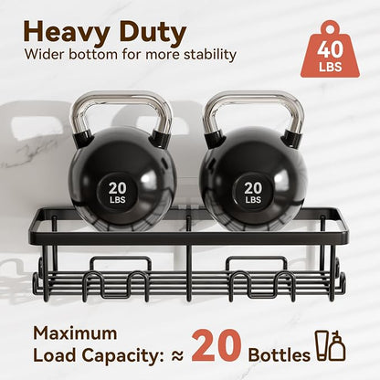 YASONIC Shower Caddy Adhesive, 100% Rustproof Shower Organizer, Large Capacity - Image 3