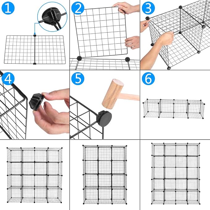 20 - Cube Organizer: Wire Cube Storage - Image 3
