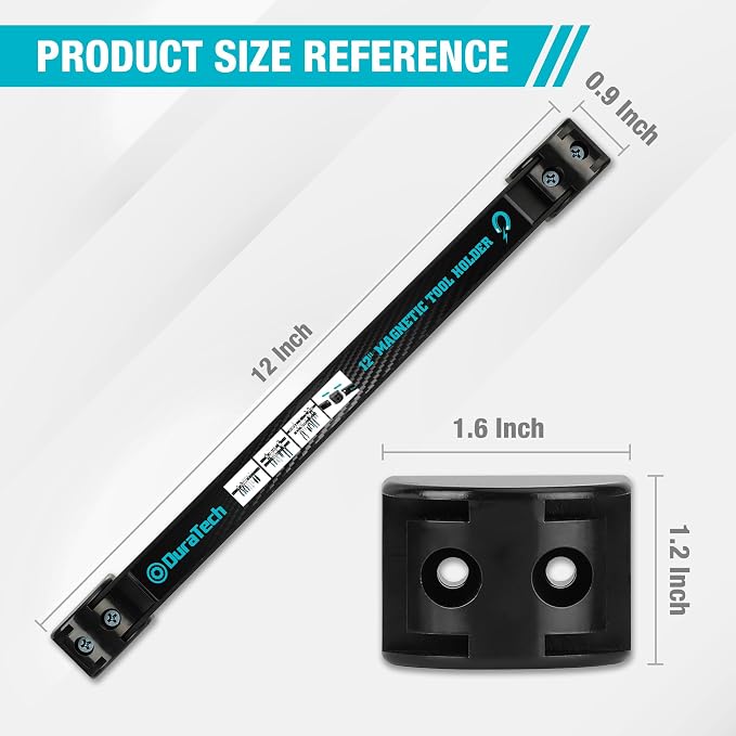 DURATECH 4 Pack 12" Magnetic Tool Holder Strip, Heavy Duty Magnetic Tool Bar - Image 7