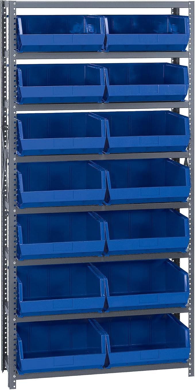 Quantum Storage Systems QSBU-250BL Giant Open Hopper Steel Shelving System by QuantumStorageSystems