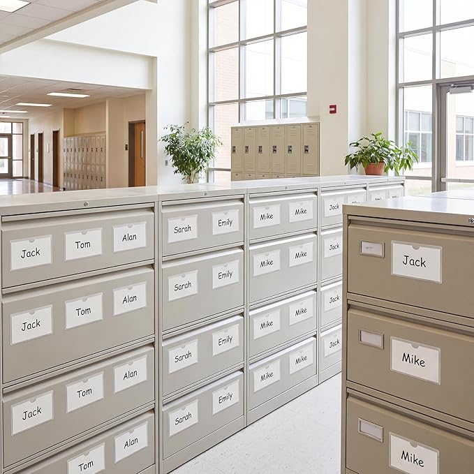 36 Pack Adhesive Index Card Holders, Top Loading, Sticks To Bins Shelves Boxes - Image 4