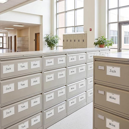 36 Pack Adhesive Index Card Holders, Top Loading, Sticks To Bins Shelves Boxes - Image 4