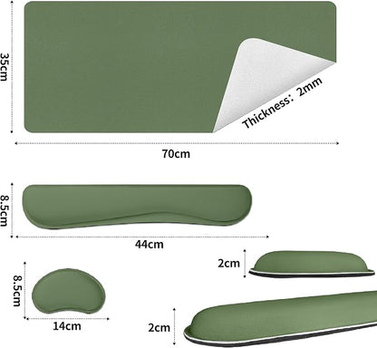 Bloss Leather Mouse Pad with Wrist Rest, Large Mousepad + Keyboard Pad - Image 5