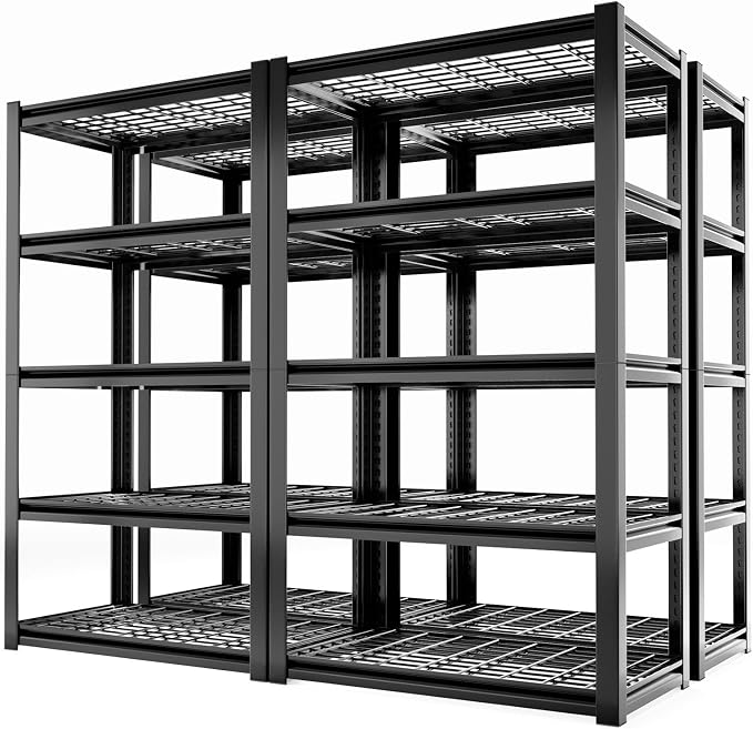 OS MOTOR Heavy Duty Storage Shelving Unit 4 Pack | Adjustable 5-Tier Metal Rack by OSMOTORHOME