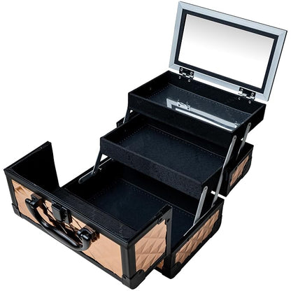 SHANY Chic Makeup Train Case Cosmetic Box Portable Makeup Case Cosmetics Beauty - Image 3