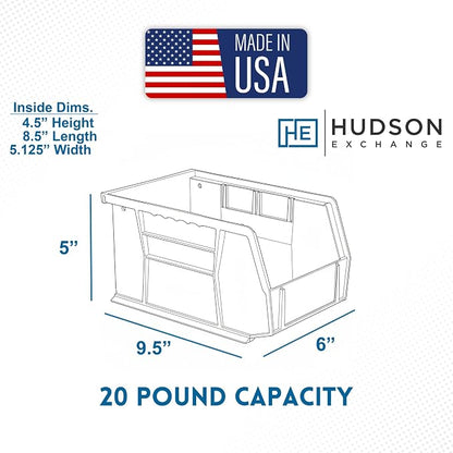 HE HUDSON EXCHANGE 9.5" x 6" x 5" Plastic Stackable Storage Bin - Image 4