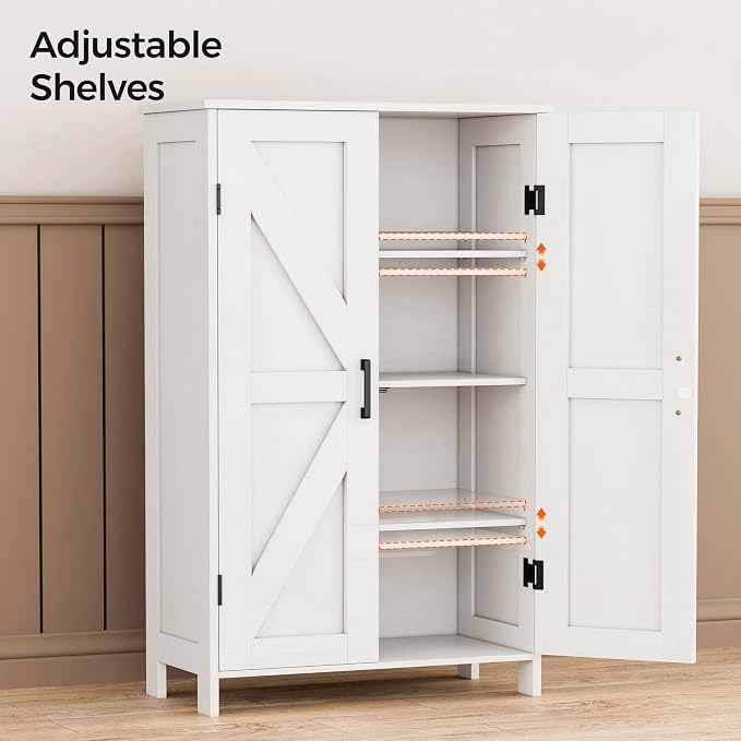 Homleke 43.3" H Farmhouse Bathroom Storage Cabinet - Image 5