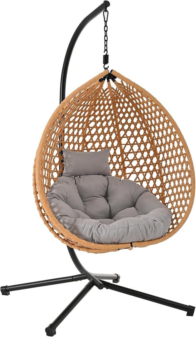 SOFTSEA Outdoor Wicker Egg Chair Hanging Basket Chair by SOFTSEA