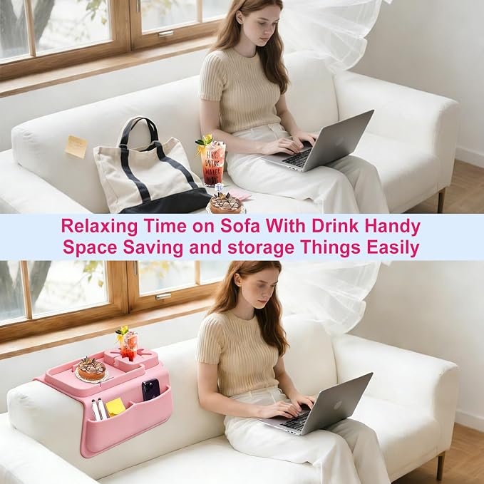 Silicone Couch Cup Holder Tray - Image 7